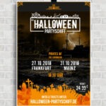 Plakat Halloween Nacht Partyschiff
