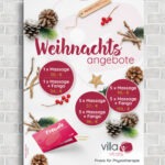 Plakat Weihnachtsangebote Villa Vitalis Rendsburg
